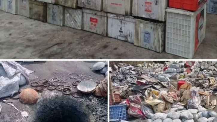ত্রিশালে ব্যাটারি পুড়িয়ে তৈরি হচ্ছে সিসা, হুমকিতে জনস্বাস্থ্য ও কৃষি