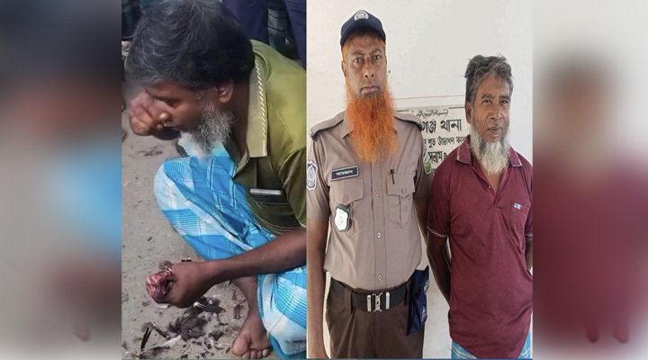 জামালপুরে বাজিতে জীবন্ত পাখি ভক্ষণকারী আটক